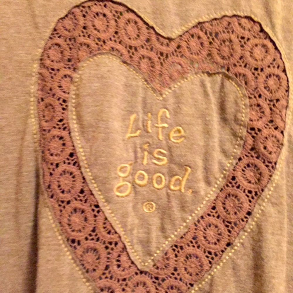Life is Good Sleep Woman’s M gray low veed Hoodie